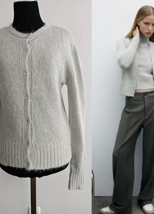 Трикотажный кардиган из смешанной шерсти ,zara, xl, 175/100 cm