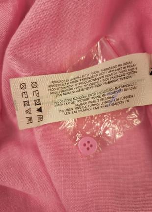 Рендовая стильная розовая рубашка свободного кроя primark🩷10 фото