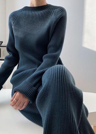 Кашемировый костюм со штанами палаццо