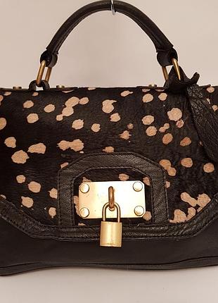 Topshop🌟! красивая стильная сумка#портфель👜 100% натуральная кожа + кожа пони💍