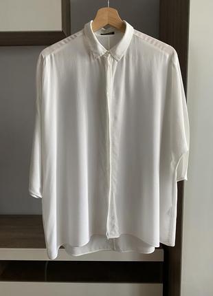 Блуза шелковая белая шелк