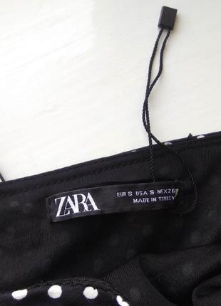 Zara боди атласный с вырезом в форме сердца/женский боди в горошек черный белый8 фото