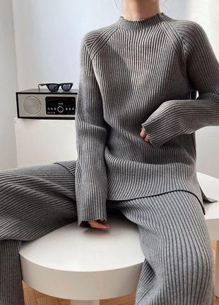 Кашемировый костюм оверсайз