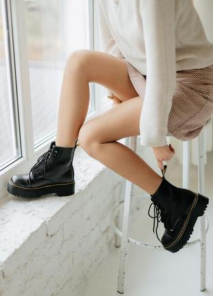 Жіночі черевики dr.martens jadon black zip / женские сапоги3 фото