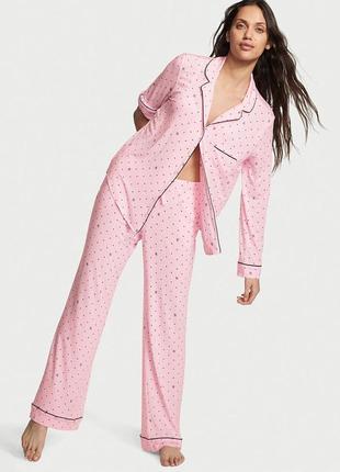 Женская пижама s(44)  m(46) l(48-50) victorias secret розовая c логотипом vs  виктория сикрет
