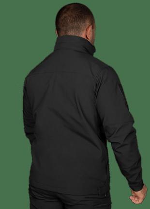 Куртка тактична поліцейска camo-tec softshell phantom system чорна3 фото