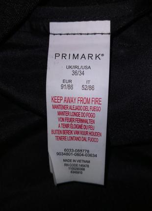 Мужские черные классические брюки брюки на кант primark5 фото