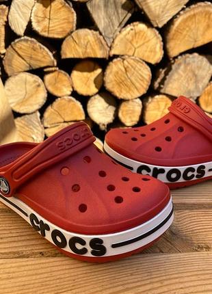 Дитячі крокси сабо crocs bayaband kids pepper червоні усі розміри у наявності