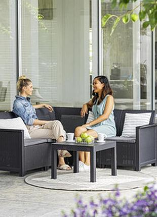 Комплект садовой мебели keter elodie 5 seater corner with classic table