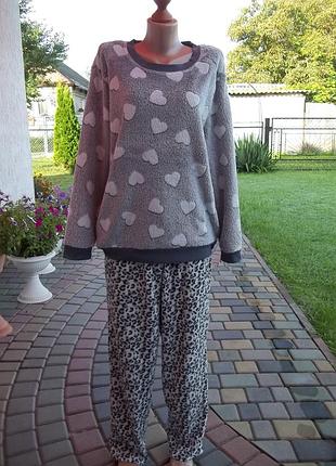 ( 50 / 52 р ) флисовая пижама женская б /у