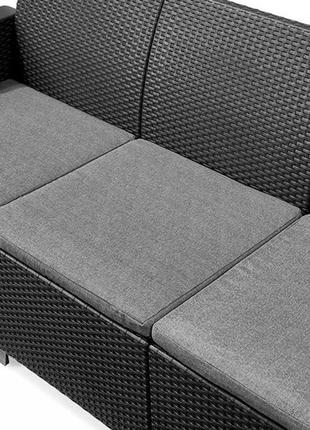 Комплект садовой мебели keter elodie 5 seater corner with classic table10 фото