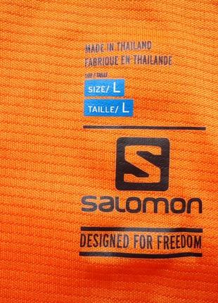 Футболка  salomon agile ss tee trail running orange для спорта и бега (l)5 фото