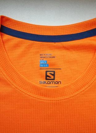 Футболка  salomon agile ss tee trail running orange для спорта и бега (l)4 фото