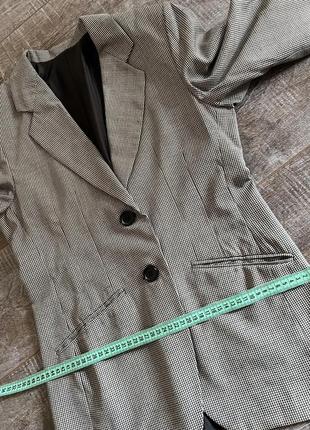 Пиджак, гусиная лапка, удлиненный, с плечиками, блейзер, жакет9 фото