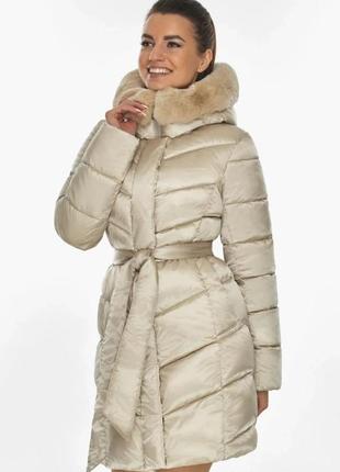 Зимняя женская теплая куртка до колена с мехом braggart angel's fluff аir3 matrix, оригинал, германия3 фото
