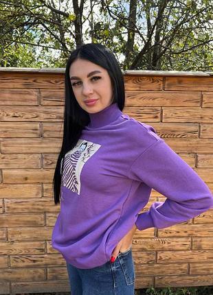 Жіночий фіолетовий светр на зиму туреччина