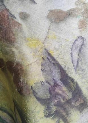 Натуральный шелковый палантин ручной покраски4 фото