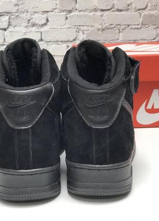 Зимние мужские кроссовки nike air force 1 high black (мех) 40-41-42-43-44-452 фото