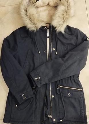 Зимняя парка,темно синего цвета р.м