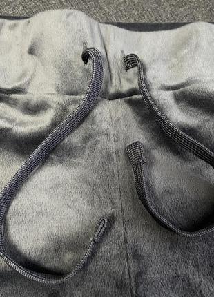 H&m графітові сірі джоггери широкі штани брюки бархат оксамит велюр5 фото