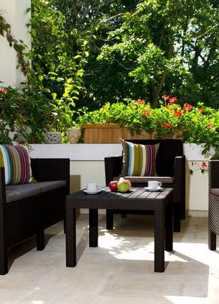 Комплект садовой мебели keter orlando set with small table 8