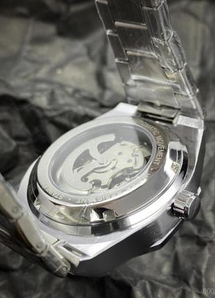 Часы наручные gusto skeleton silver-white3 фото