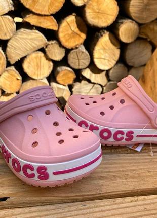 Дитячі крокси сабо crocs bayaband kids pearl рожеві