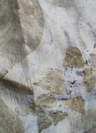 Натуральный шелковый шарф ручной покраски6 фото