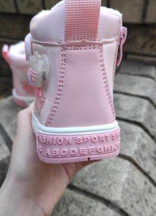 Круті пудрові чоботи еврозима фірми фліп з лед підсвідкою для дівчинки 2023р розміри (21-26)6 фото