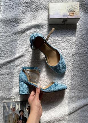 Розкішні велюрові босоніжки туфлі оксамитові святкове взуття2 фото