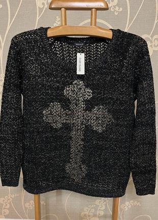 Очень красивый и стильный брендовый вязаный свитер-оверсайз 21.9 фото