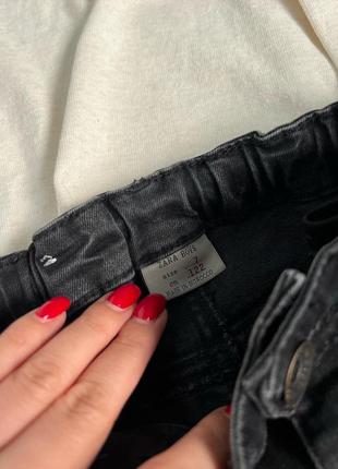 Очень крепежные джинсы zara зауженные, фасон 7 лет 122 на талии есть утяжка4 фото