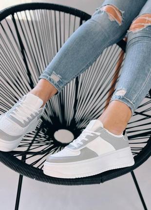 Стильные женские кеды на утолщенной подошве