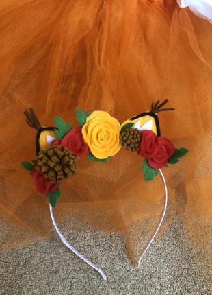 Ушки на обруче белочка лисичка