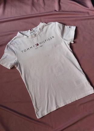 Белая футболка tommy hilfiger на мальчика 128