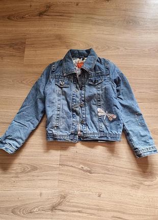 Утеплена джинсова куртка 128-134 см