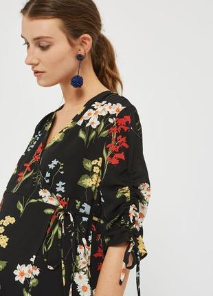 Блузка для беременных в цветочный принт topshop maternity ( размер 38-40)5 фото