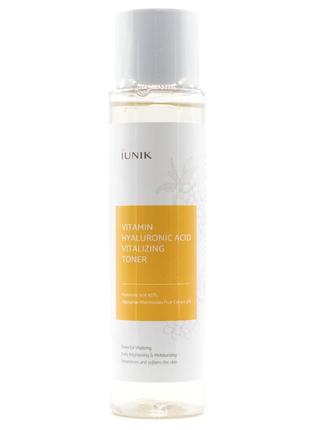 Вітамінний тонер з екстрактом обліпихи iunik vitamin hyaluronic acid vitalizing toner 200 ml1 фото