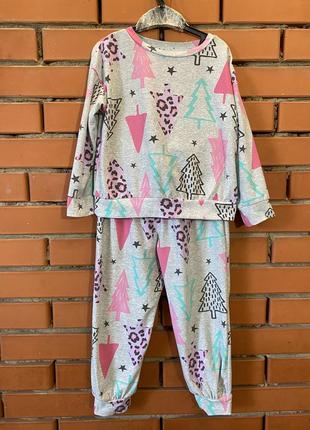 Тонкая флисовая пижама, домашний костюм matalan 5 р ( 110см).1 фото