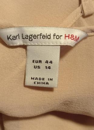 100% шовочный нежно-розовый винтажный топ блуза karl lagerfeld for h&amp;m,p.eu 446 фото