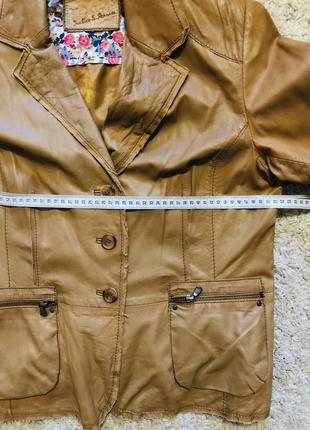 Кожаная куртка, пиджак julia s roma италия оригинал бренд размер l, xl4 фото