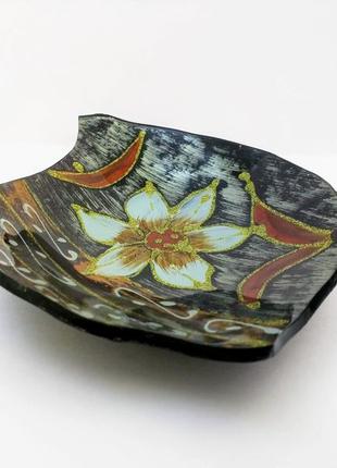 Декоративное блюдце, стекло, miremm decoregal. из англии.