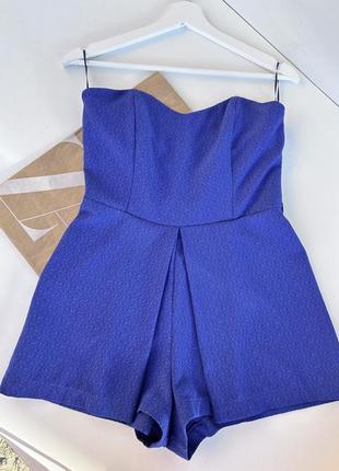 New look синий ромпер платье