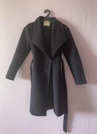 Темно-синее пальто olko