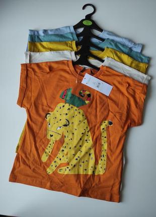 Футболка майка унісекс хлопчику george 4 5 6 років принт зебра діно крокодил