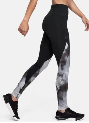 Леггинсы лосины under armour rush print black/white размер s