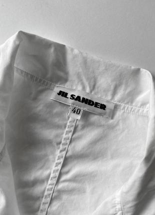 Jil sander рубашка без рукавов, белый топ на пуговицах3 фото