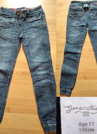Джинсы деним на 11 лет ростом 146 см джоггеры