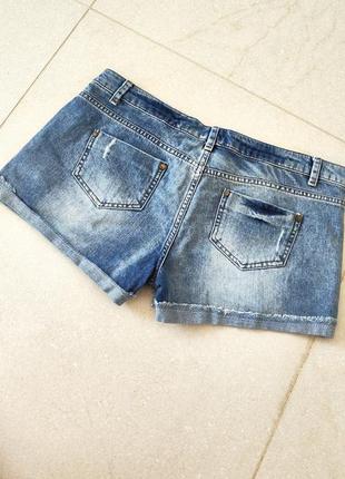 Короткие шорты джинсовые, низкая посадка5 фото