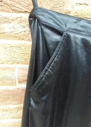 Бомбезная кожаная юбка карандаш.3 фото